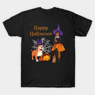 Halloween with and cute bulldog. T-Shirt